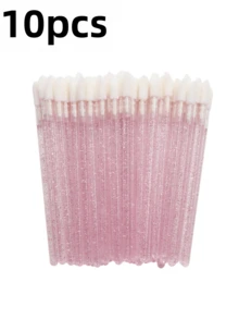 50PCS,Lip Brush,Disposable Lip Brush Lipstick Gloss Applicator Cosmetic Cotton Wand Micro Cleaning Brush ,Eyelash Extension Tool,Can Be Used To Apply Lipstick/Lipgloss/Nail Polish/Concealer/Eye Makeup, Also Can Be Used As Cleaning Swabs