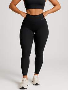 Set Of 2 High-Waisted Leggings With No Transparency - 1 黑色 + 1 灰色 - 查看 3