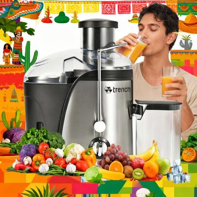 Máquina de zumo centrífuga,Extractor De Jugo,  2 modos de velocidad, extractor de jugo con tolva de alimentación extra grande,Motor Juicer Machine with Feed Chut Dual Speeds Juice Maker for Fruits and Veggies  filtro revestido de titanio, Licuadora portatil y exprimidor molinillo 2 en 1 para batidos y jugo de frutasalto rendimiento de jugo, Separación De Pulpa, Extractor De Jugos Estractor Para Frutas Y Verduras, fácil de limpiar con cepillo