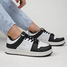 Men's Casual White Sneakers, Comfortable, Lightweight Sole, Modern Style, Unmissable Promotion, Casual, Outdoor, Vacation - Panda - 查看 3
