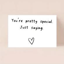 1pc Heartfelt Heart-Shaped Friendship Card Valentine's Day Card Birthday Card - "You're Pretty Special Just Saying" Inspirational Quote, Perfect Gift For Easter, Mother'S Day, Valentine's, Anniversaries, Graduation - Thoughtful Friendship Card No Power Needed, Playful Design - Multicolor - View 6