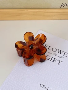 5pcs/Set Medium Amber Color Hair Claws, Tortoiseshell Elegant Hair Clips Set Winter Hair Accessories Elegant Claw Clips