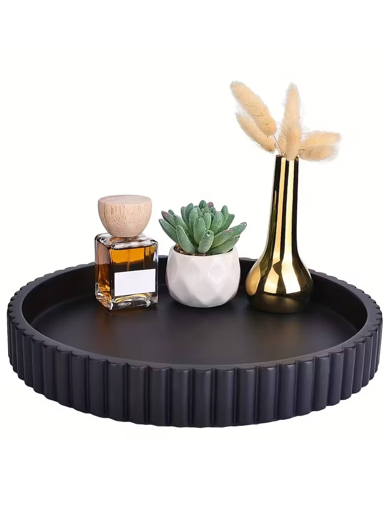 Round Decorative Tray, Suitable For Coffee Table Decor, Home Decor - Coffee Table Decor - Tabletop Decorative Tray - Dining Table Centerpiece Tray - Multicolor - View 1