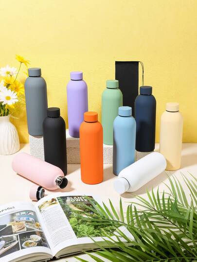 500ml Colorful High-Quality Portable Insulated Water Bottle, Fashionable Daily Use Large Capacity