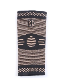 1pc Copper Ion Anti-Slip Breathable Knitted Nylon Sports Elbow Sleeve, Suitable For Men & Women, Fitness, Basketball, Badminton, Compression Arm Sleeve - Black - View 5