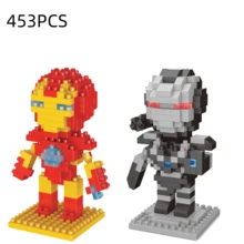 这款可爱的积木套装包含死侍和格鲁特，适合STEM教育DIY，也可作为积木爱好者的桌面装饰和可动人偶玩具。是生日礼物、派对拍照道具、返校用品和卡通人物玩具的理想之选。 - 彩色 - 查看 9