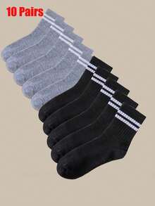 2/5 Pairs Women Slim Striped Mid-Calf Socks - Beige And Brown Striped Pattern, Suitable For Autumn/Winter, Machine Washable, Suitable For Casual And Formal Wear, Cute Socks, Casual Outfit, Fashionable Socks, Comfortable Style, Fashion Enthusiasts, Daily Socks, Fashionable Socks, Durable Material, Fashionable Women, Thick Socks, Fashion Buyers, Formal Wear, Fashionable Stripes, Outdoor Enthusiasts, Striped Pattern, Couple Socks