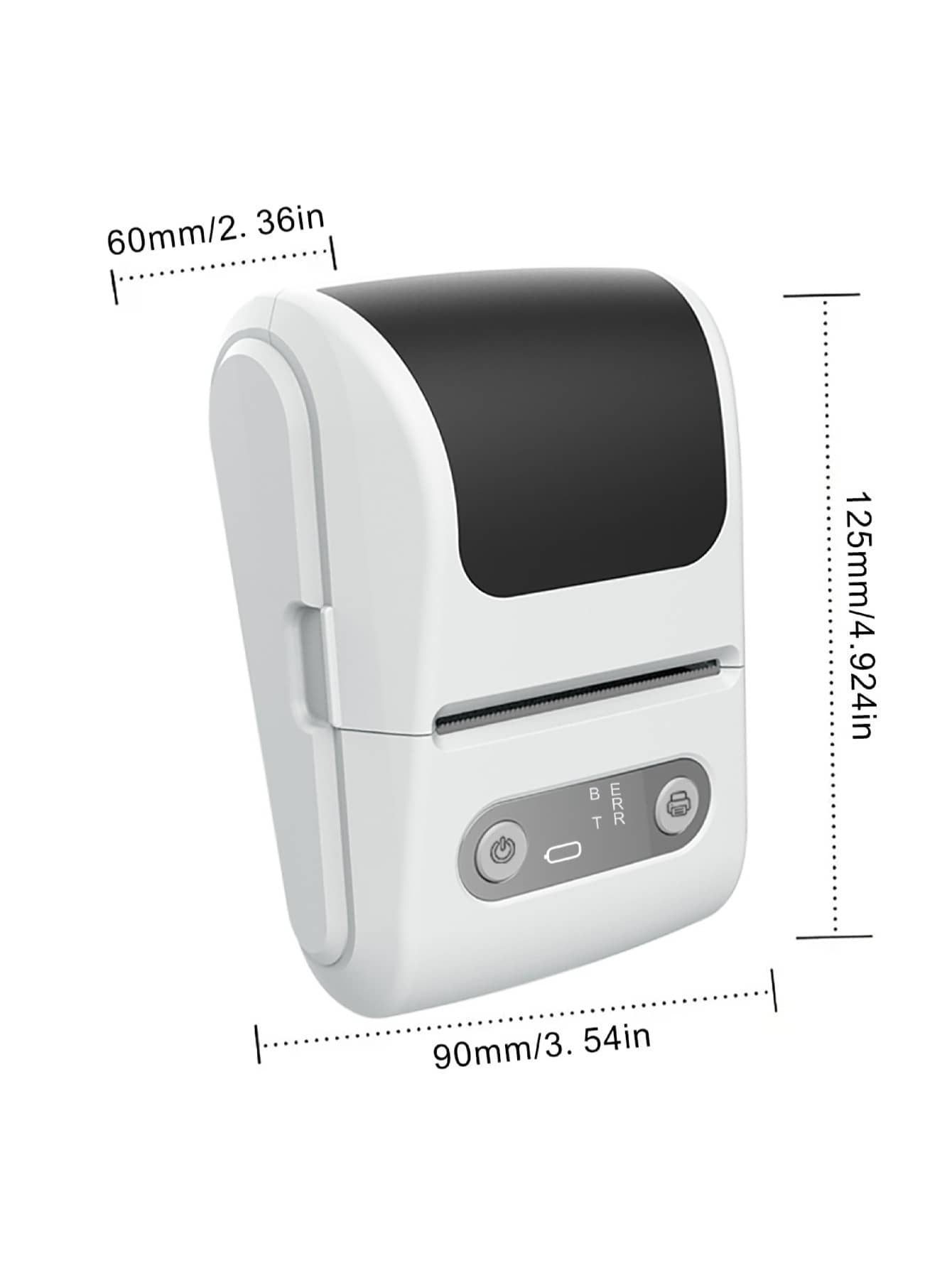 GERTZY 1pc Portable Mini Thermal Label Printer, Home Bluetooth Handheld Receipt Barcode Machine, Compatible With 12-57mm/0.47-2.24in Thermal Labels, Inkless Printing, Exquisite Gift For Family And Friends On Holidays And Birthdays