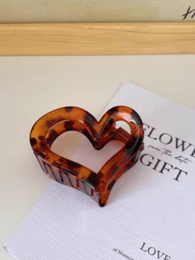 5pcs/Set Medium Amber Color Hair Claws, Tortoiseshell Elegant Hair Clips Set Winter Hair Accessories Elegant Claw Clips