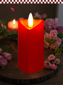 3支红色心形暖光LED电子蜡烛,营造浪漫氛围。逼真火焰细节,红色心形造型,环境照明电子蜡烛灯,适用于圣诞节、情人节、周年纪念日、求婚、烛光晚餐、生日派对等浪漫装饰场景,创意男士礼物,家居装饰,个性化礼物,节日装饰,墙面装饰,卧室装饰,个性化定制,花园装饰,浴室配件,蜡烛加热器,卧室设计 - 紅色 - 查看 5