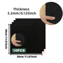 10片30x30厘米自粘条纹地毯砖，易于安装，适用于办公室、客厅和卧室，铝箔背衬 - 无残留，可自由组合。