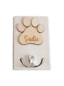 Personalized Wooden Dog Leash Hanger, Dog Leash Storage Rack, Handmade Dog Tag, Dog Leash Holder, Wooden Sign, Holiday Calendar