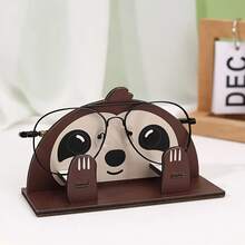 1pc Creative Animal Shaped Sunglasses Storage Rack, Detachable Wooden Desktop Eyeglasses Display Stand, Animal Shaped Glasses Organizer, Vanity Eyewear Holder