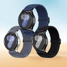 3pcs 20mm/22mm Quick Release Watch Bands, Compatible With Samsung Galaxy Watch 7/4/5/6 40mm/44mm/6 Classic 43mm/47mm/Active 2/Gear S3 Classic; 18/20/22mm Elastic Nylon Watch Straps For HW Watch GT5 41mm/46mm/GT2/GT 3 42mm/46mm/HW GT5 Pro - Woven In Deep Blue, Gray, and Black - View 11