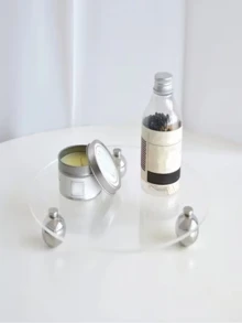 1 件创意云亚克力装饰托盘，极简主义，Ins 风格，不对称蜡烛和香水首饰架托盘，适用于家居装饰、珠宝、香水、香薰储存 - 無色 - 查看 8