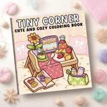 Cozy Girl Homebody Themed Illustrated Coloring Book, Adult Stress Relief Tool, Thick Paper Drawing Book, Relaxation, Anxiety Reduction, Emotional Release, Suitable For Small Gifts, Friends Holiday Leisure, Back To School, School Supplies, Drawing & Painting, Christmas