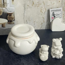 DIY Clay Mold Honey Jar Crystal Epoxy Resin Mold Jewelry Candy Honey Storage Jar Home Decor Silicone Mold