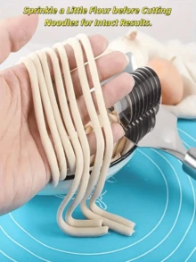 1pc Stainless Steel Pasta Maker Machine, Noodle Cutter, Dough Roller, Italian Pasta Maker, Handheld Dough Cutter, Pasta Press, Kitchen Cooking Tool - Random Color, Great Gift For Father's Day, Mother's Day, Friends, Boyfriend/Girlfriend, Family, Teacher, Coworker, Halloween, Christmas, Halloween Gifts - Multicolor - View 4