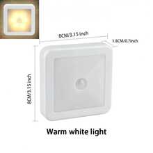 Motion Sensor LED Night Light, AAA Battery Powered, Sensor Wall Lamp, Convenient Installation And Portability, Suitable For Bedside, Hallway, Corridor, Bathroom, Stairs And Cabinet - Smart PIR, Portable Lighting, Easy To Install - White - View 15