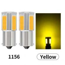 2pcs COB LED Car Lights - High Quality, 1156 BA15S & 1157 BAY15D, 12V White & Red, 8000K/6000K/4300K Color Temperatures, Durable Plastic With Secure Mounting Brackets, 36V Operating Voltage, No Battery Needed, Car Light