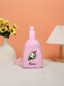 Custom Mini Chest Bag, Can Print Personalized Name Or Holiday Greetings. Create Your Own Exclusive Bag, Back To School Backpack, Crossbody Bag, Suitable For Daily School, Travel, Vacation And Other Occasions. Multi-Functional, Decorative, Letter Pattern, Fashionable, Soft, Modern, Colorful, Cute, Adorable, Casual, Customized, Personalized - Multicolor - View 27