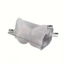 Molde de silicona duradera en 3D con forma de reno, apto para velas navideñas DIY, adornos de yeso perfumado, moldes decorativos y moldes irregulares para manualidades de resina epoxi.