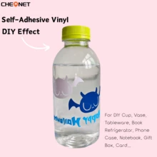 CHEONET - Permanent Vinyl, Sticky Vinyl Rolls For All Cutting Machines, Permanent Outdoor Vinyl, Suitable For Decorative Stickers, Car Stickers, Scrapbooks, Signs, Glossy Waterproof