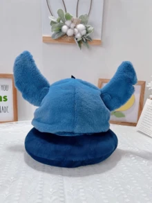 Stitch Plush U-Shaped Neck Pillow With Detachable Hood - Anime Character Travel Pillow For Neck & Shoulder Support, Soft Blue Short Plush With Pink Ears & Black Eyes, Convertible Headrest For Airplane Car Office Nap, Cute Lilo & Stitch Merch For Teens Girls, Kawaii Gift Idea, Suitable As A Christmas Gift Or For Giving To A Boyfriend Or Girlfriend,Perfect For Gift & Desk Decor, Kawaii Goods - Stitch - View 6