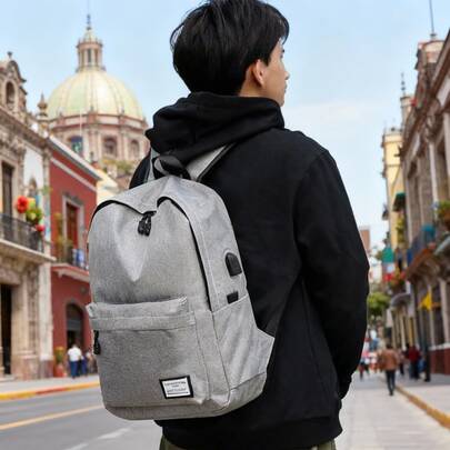 Mochila informal, mochila de viaje espaciosa, elegante bolsa para ordenador portátil Moderna bolsa informal para ordenador portátil para hombres, mujeres y estudiantes de secundaria, ideal para viajar