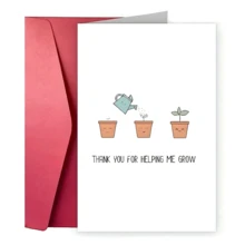 1pc Funny Thank You Card With Flowerpot Design For Helping Me Grow Creative Cards Back To School Card, Greeting Cards, Graduation Cards, Mother's Birthday Gifts, Teacher's Day Gifts, Thank You Teachers, Thank You Cards, Small Business Supplies, Thank You Cards, Cards, Whimsical Items, Gift Cards - Multicolor - View 5