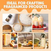 Set de regalo de navidad con 12 botellas de aceites esenciales de alta calidad para velas y fabricación de jabón. Coco, fresa, piña, mango, melocotón, manzana, aceite de aromaterapia difusor de frutas para el hogar. ¡Bellamente embalado, ideal para regalar! Como un conjunto de aceites esenciales para fiestas como cumpleaños, halloween, navidad, día de la madre, día del padre, aniversario o inauguración de la casa, infunde su hogar, oficina, estudio de yoga o automóvil con un refrescante sabor afrutado. Simplemente agregue unas gotas a su difusor, humidificador o refrescador de coche para disfrutar de una experiencia de aroma refrescante. Usa nuestros aceites esenciales para crear fragancias frescas y afrutadas durante todo el año