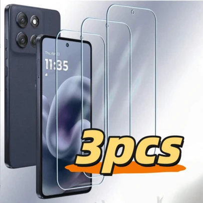 3 piezas Protector de pantalla de vidrio templado, cobertura completa para Moto Edge 50 30 Neo 20 G100 Pro G G86 G35 G34 G56 G55 G54 G84 G75 G24 G15 G53 G04 G82 G05 G22 G14 G73 G72 G60 Power E15 E14 E13 E32 G Stylus Power Play 2025 2024 2023 2022, protección diaria, uso en oficina y hogar, resistente al agua, anti-caída, anti-arañazos