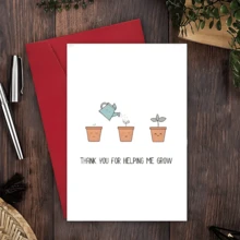 1pc Funny Thank You Card With Flowerpot Design For Helping Me Grow Creative Cards Back To School Card, Greeting Cards, Graduation Cards, Mother's Birthday Gifts, Teacher's Day Gifts, Thank You Teachers, Thank You Cards, Small Business Supplies, Thank You Cards, Cards, Whimsical Items, Gift Cards - Multicolor - View 7