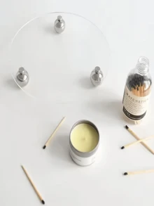 1 件创意云亚克力装饰托盘，极简主义，Ins 风格，不对称蜡烛和香水首饰架托盘，适用于家居装饰、珠宝、香水、香薰储存 - 無色 - 查看 9