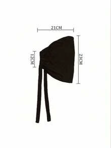 1 buc Capace Hiajb pentru femei din Orientul Mijlociu, culoare solidă, bumbac mătăsos, modal, încorporat, șnur, eșarfă reglabilă, potrivită pentru purtare zilnică