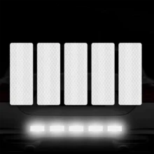 10pcs Baby Stroller Night Safety Reflective Stickers, Multi-Functional Car/Motorcycle Reflective Tape, Waterproof High Visibility Glow-In-The-Dark Safety Warning Decals - White - View 7