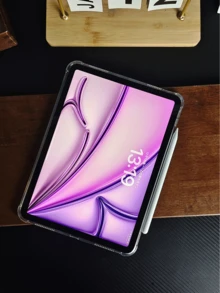 IPad Protective Case With Pen Slot, Transparent Shock-Proof TPU Protective Cover (Transparent), Compatible With Samsung Galaxy Tab, Four-Corner Air Cushion Anti-Drop - Clear - View 2