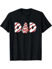 Camiseta de fiesta familiar a juego con diseño de pastel de árbol de Navidad para hombres - Camiseta de manga corta con cuello redondo y diseño de pastel de árbol, fiesta de Navidad, conjunto casual para reunión familiar - Camiseta de copo de nieve para hombres, camiseta de patrón navideño para hombres, camiseta impresa navideña para hombres, camiseta de copo de nieve para hombres, camiseta navideña para hombres, camiseta de dibujo navideño para hombres, camiseta de muñeco de nieve para hombres, camiseta navideña para hombres, camiseta navideña para hombres - Negro - Ver 6