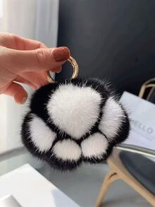1pc Cat Paw Pendant Bag Charm, Cute Mini Paw Keychain Accessory, Birthday Gift, Suitable For Valentine's Day