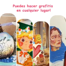 Juego de 6 lápices de colores, con pigmentos intensos y una fórmula de cera suave y fácil de aplicar. Ideal para los dibujos y manualidades de los niños. El estuche portátil con diseño multicolor ofrece una experiencia creativa divertida y sin esfuerzo. - 6 colores - Ver 8