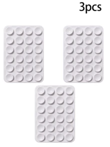 1pc/3pcs Silicone Phone Grip, Suction Cup Phone Mount, Hands-Free Phone Holder, Ring Stand, White + Black + Pink + Clear + Rose Red Valentine's Day Edition, Perfect Holiday Gift, Silicone Adhesive Phone Grip, Hands-Free Sticky Phone Handle - Multicolor - View 15