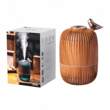 Humidificador Mini USB Compacto con Compartimento para Aceite Esencial, Funcionamiento Ultra-Silencioso, Apagado Automático, Diseño Estriado, Blanco - Ideal para Habitaciones Pequeñas de 10-20㎡ - Caqui - Ver 2