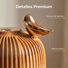 Humidificador Mini USB Compacto con Compartimento para Aceite Esencial, Funcionamiento Ultra-Silencioso, Apagado Automático, Diseño Estriado, Blanco - Ideal para Habitaciones Pequeñas de 10-20㎡ - Caqui - Ver 7