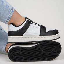 Men's Casual White Sneakers, Comfortable, Lightweight Sole, Modern Style, Unmissable Promotion, Casual, Outdoor, Vacation - Panda - 查看 5