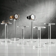 Acrylic Circular Display Stand Transparent Hand Action Figure Display Stand Cosmetics Perfume Small Acrylic Jewelry Watch Stand - Clear - View 8