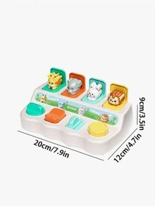 Hide And Seek Button Box Toy With Animal And Object Sensor Switches - Durable ABS Resin Early Learning Toy For Kids, Enhances Fine Motor Skills And Hand-Eye Coordination, Toddler Toy - Multicolor - View 7