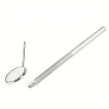 Multifunctional Handheld Mirror, Dental Inspection Mirror, Round Mirror, Detachable, Oral Mirror, Professional Dental Tool, Reusable, Handheld Mirror, Stainless Steel Eyelash Mirror, Thin Design Fits Narrow Spaces, High-Quality Glass, Precise Visualization, No Double Image, Durable Material, For Eyelash Extension, Suitable For Dental Examination - Multicolor - View 4