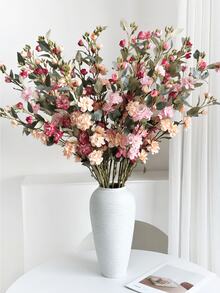 6束90厘米仿真花，适用于墙面、客厅、卧室、婚礼、派对装饰、桌面摆设。可用于家居、书桌、厨房、婚礼、餐桌、中心装饰、办公室、花园、户外、房屋、庭院装饰，适合春、夏、秋、冬四季。 - 彩色 - 查看 6