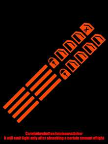 夜光汽车车窗/车门开关贴纸 - 3色自粘荧光贴纸，适用于锁/控制按钮 - 夜间可见性配件，适用于大众、奥迪、日产、欧宝、标致、雷诺、雪佛兰等车型 - 彩色 - 查看 6