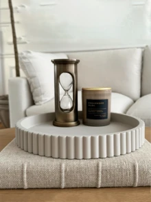 Round Decorative Tray, Suitable For Coffee Table Decor, Home Decor - Coffee Table Decor - Tabletop Decorative Tray - Dining Table Centerpiece Tray - Multicolor - View 6